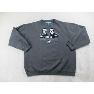 VINTAGE Big Dogs Sweater Mens Extra Large Gray Pullover Dogs‎ In Black 90s*
